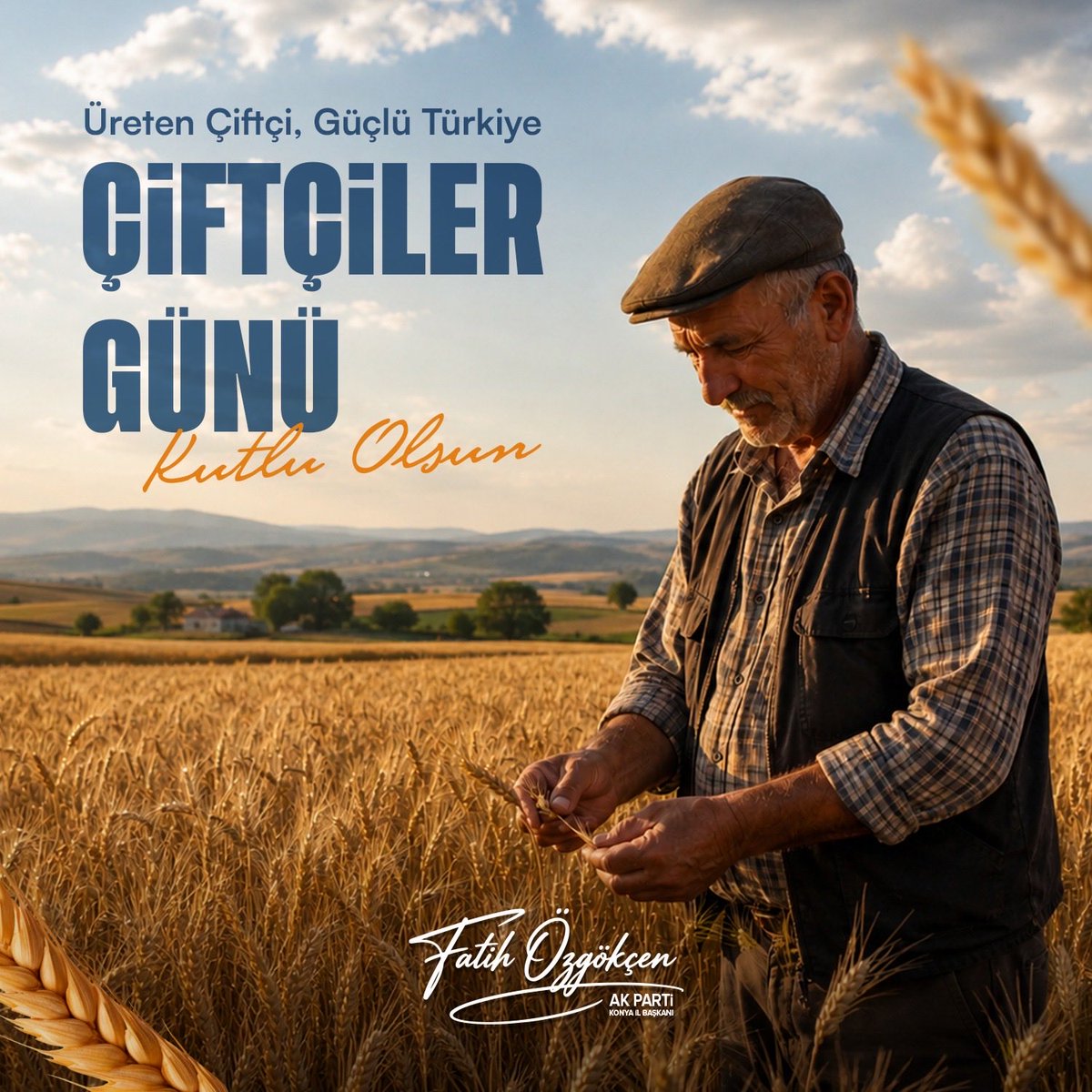 fatihozgokcen's tweet photo. Üretmek, geleceğe nefes olmaktır. Yağmur çamur demeden, toprağın her karışını alın teriyle sulayan, ülkemizin kalkınmasına ve sofralarımızın dolmasına omuz veren çiftçilerimizin 14 Mayıs Dünya Çiftçiler Günü kutlu olsun.

#DünyaÇiftçilerGünü https://t.co/sFCYexwnrz