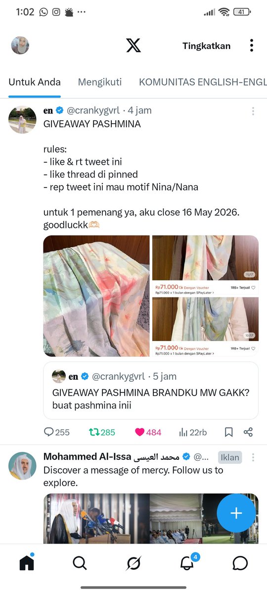 mehalfmoon's tweet photo. @crankygvrl I LOVEE PASHMINAAA, KAK AKU MAU YANG NINAA https://t.co/A4oNj4vbPA