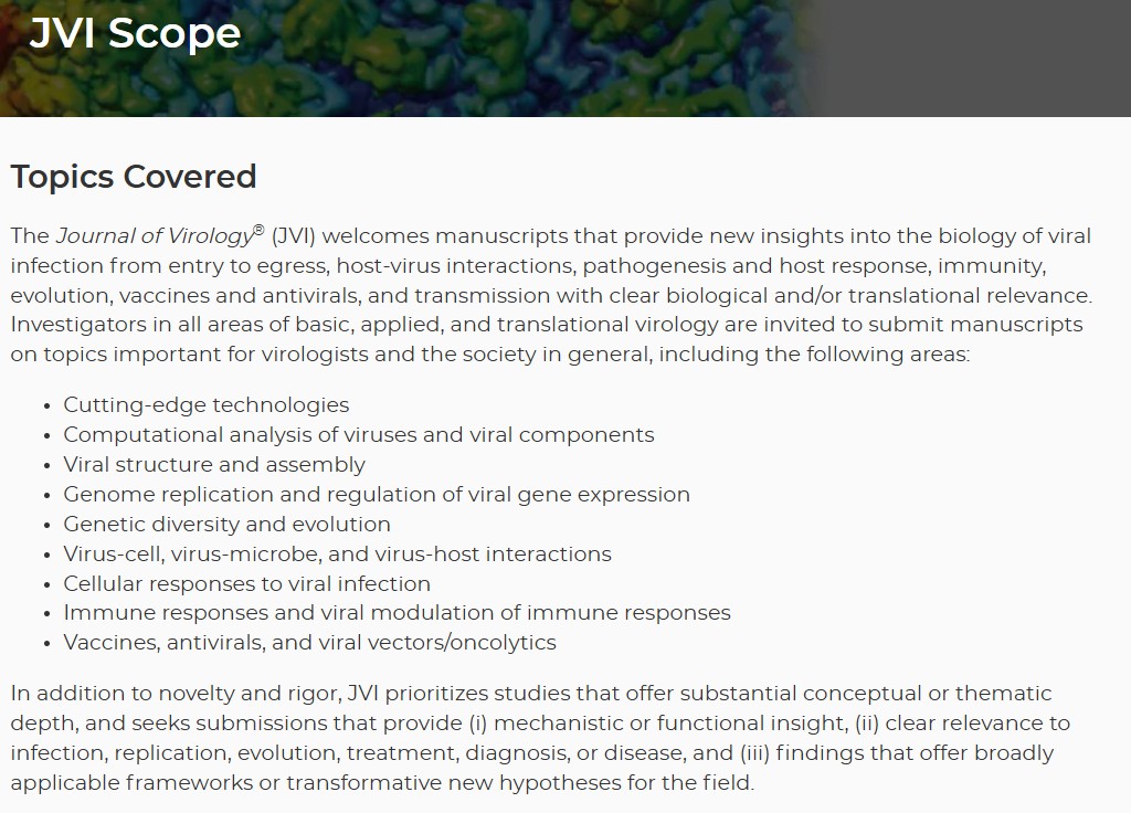 JVirology Editors tweet media