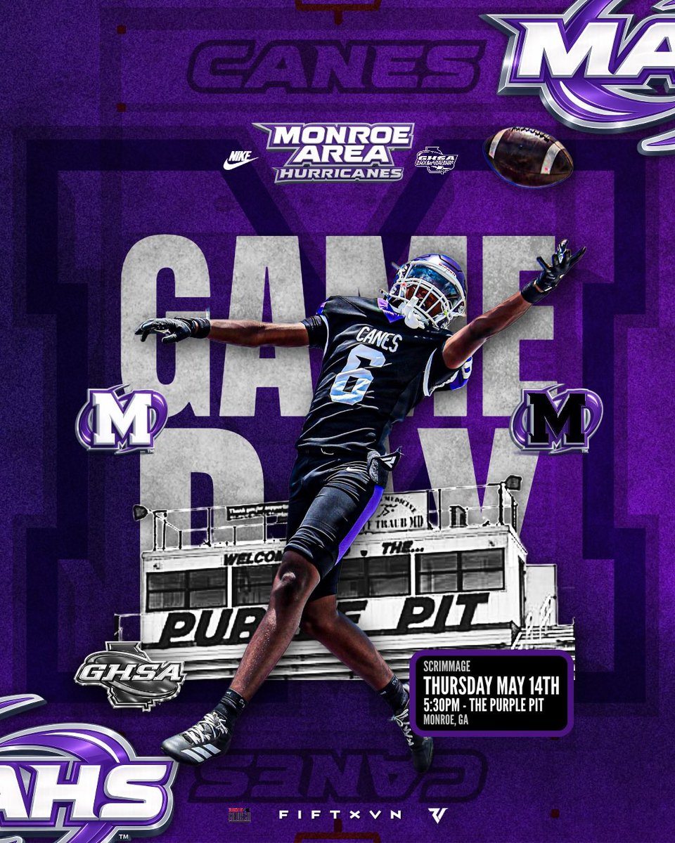 MonroeCanesFB's tweet photo. WEβRE SO BACK!
π: Intersquad Scrimmage
β°: 5:30pm
ποΈ: 05.14.26
π: The Purple Pit
ποΈ: FREE
π Spring Game kicks off at 5:30 PM
π Helicopter Golf Ball Drop starts at 7:00 PM
#SpringGame #CanesCulture #PackThePit https://t.co/kiXgnzcMoF