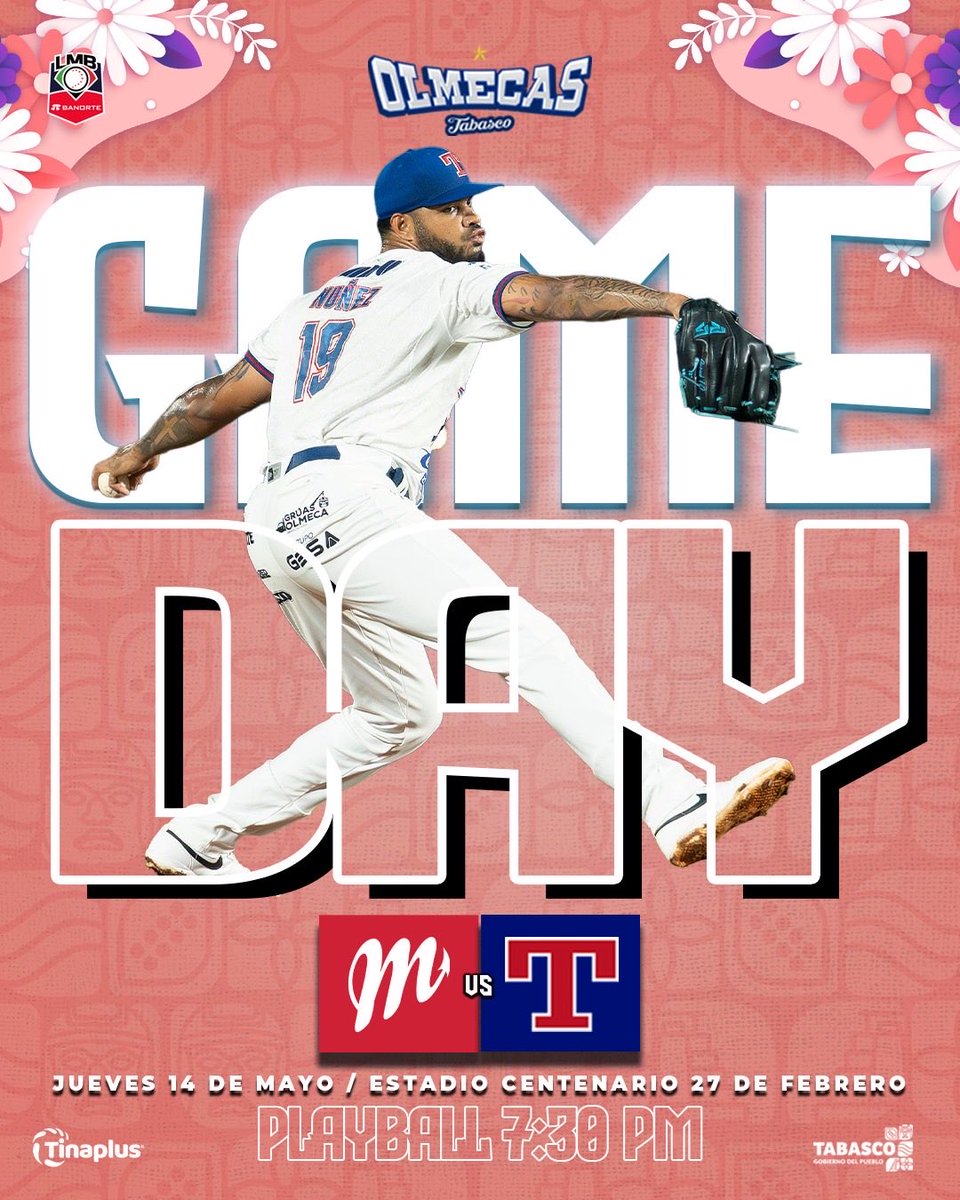 OlmecasTabasco's tweet photo. Cerramos serie en el Centenario 🏟️🆚 @DiablosRojosMX ⚾️🔥

Nueva noche de béisbol en casa para disputar el tercero de la serie 🗿💪🏽

Presentado por: #Tinaplus

#SiempreOlmecas https://t.co/rdoXmYS8M8