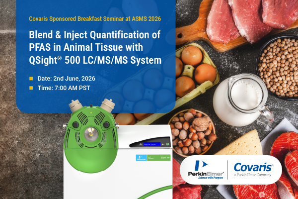 AppliedMarkets's tweet photo. Join us at the Covaris-Sponsored ASMS Breakfast Seminar to explore simplified PFAS analysis in animal food tissues using the QSight 500 LC-MS/MS system. 

Date: June 2nd 2026
Time: 7:00 AM PST
Location: Room 7AB

Save your spot today: https://t.co/P9L4JDJvIx https://t.co/l3UDIjxGGF