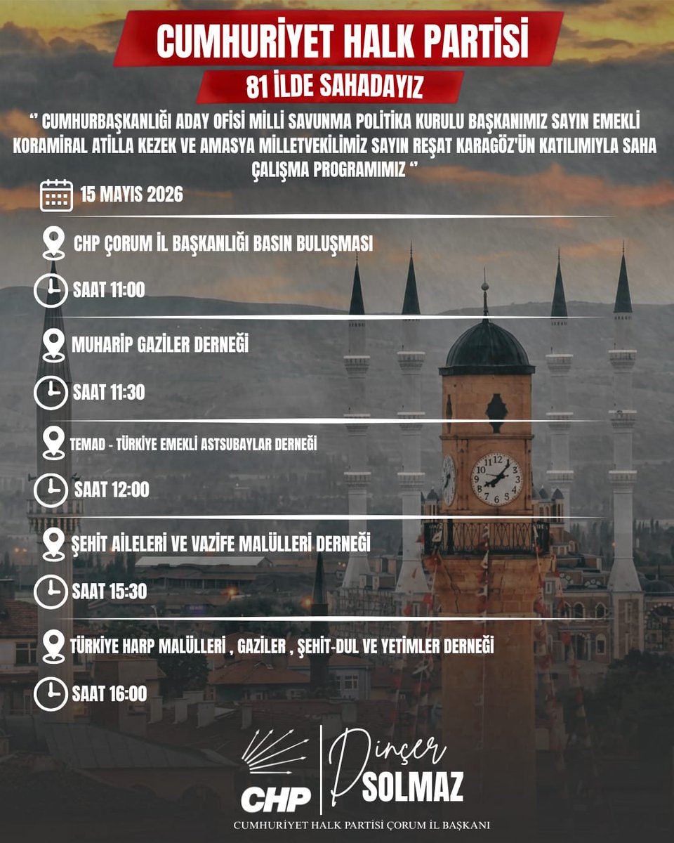 CHPcorumil's tweet photo. Cumhurbaşkanlığı Aday Ofisi Milli Savunma Politika Kurulu Başkanımız Sayın Emekli Koramiral Atilla Kezek ve Amasya Milletvekilimiz Sayın Reşat Karagöz’ün katılımıyla gerçekleştireceğimiz saha çalışma programında halkımızla bir araya geliyor, sorunları yerinde dinliyoruz. https://t.co/JKDSqnl9QA