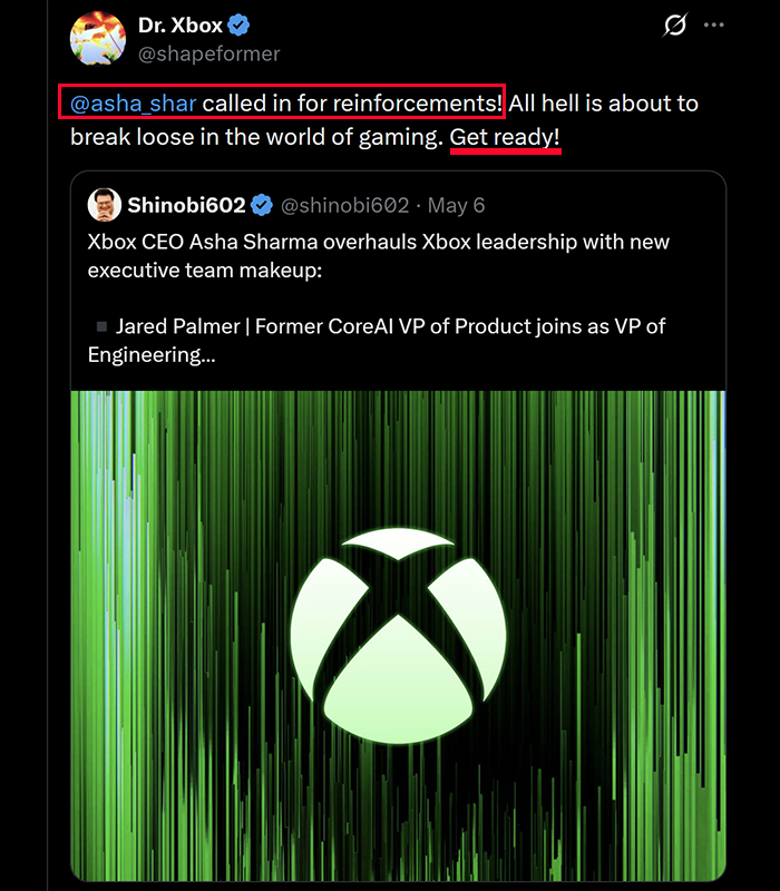 James tweet media