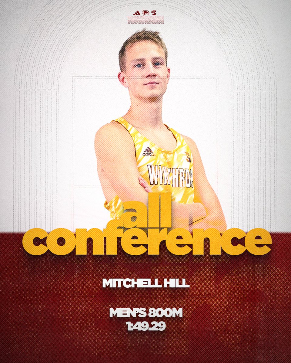 WinthropTrackXC's tweet photo. ALL CONFERENCE 🦅

Mitchell took third in the 800m with a mark of 1:49.29!

#ROCKtheHILL | #BigSouthTF https://t.co/IFTeKOzMRP
