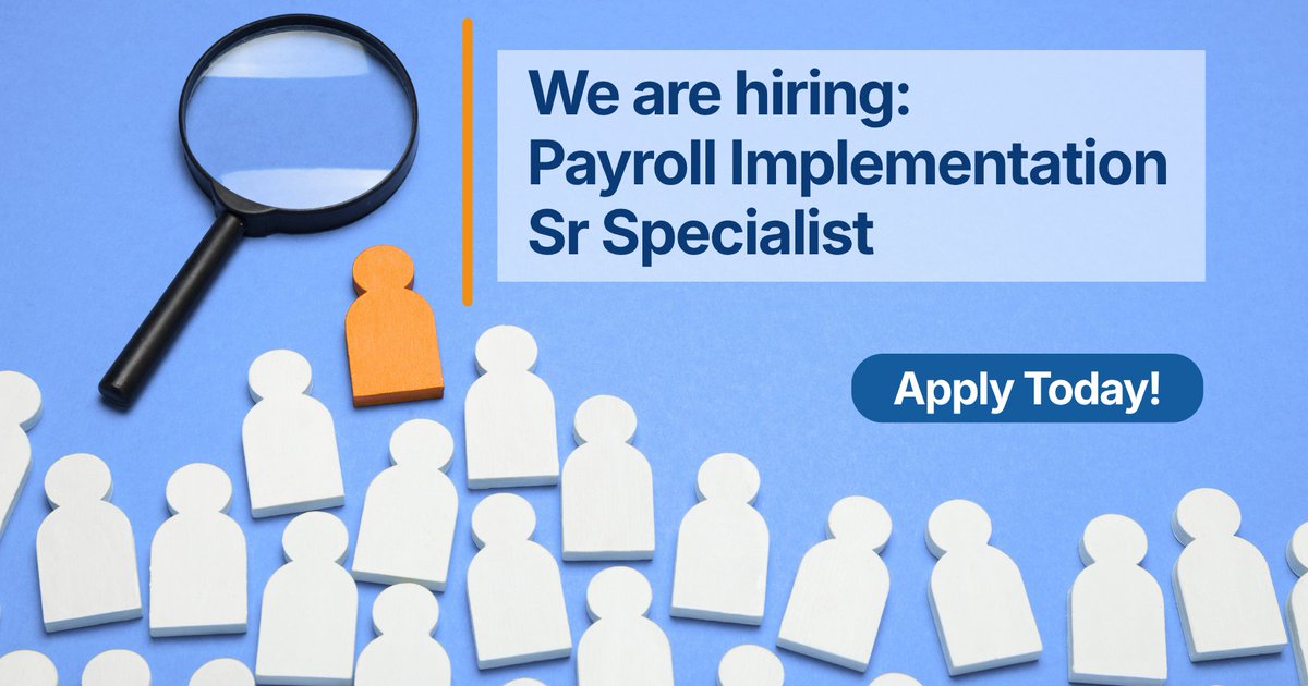 JulyServices's tweet photo. We're hiring a Payroll Implementation Sr. Specialist to serve as the primary point of contact for new clients through the full implementation process, from kickoff to go-live.

https://t.co/mp6Ej7J3Yx

#NowHiring #PayrollJobs #RetirementIndustry #FinancialServices https://t.co/Fs4wX3lGKd