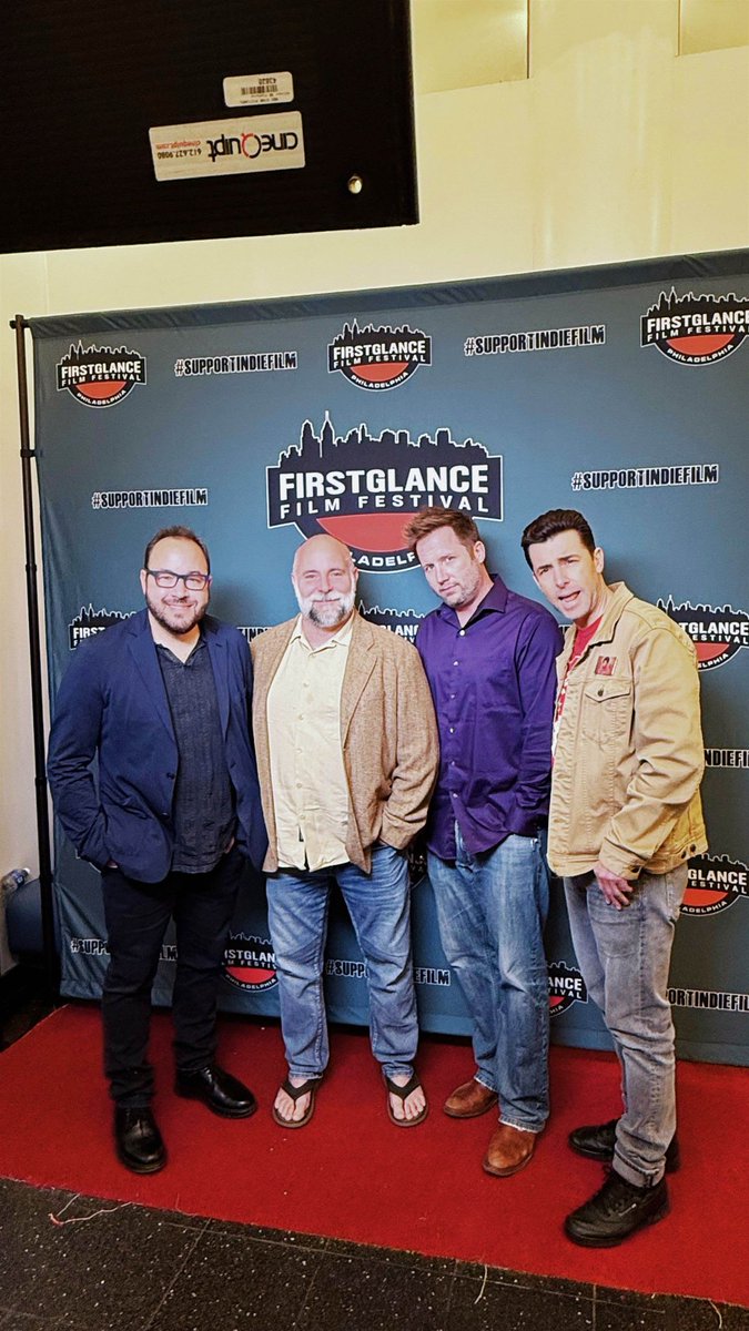 DerekFreyFilms's tweet photo. A magical time at the @FirstGlanceFilm festival premiering The Current State of the Backyard Pool Industry.  Wonderful to reunite with the cast and crew as well as catch up with family and longtime friends!!!!  Thanks for all of your support and I’m incredibly relieved that the audience liked our little film.  And a big shout out of appreciation to the @firstglancefilmfests  #firstglancefilmfestival  #philly #filmmaking #swimming #premiere #thecurrentstateofthebackyardpoolindustry
