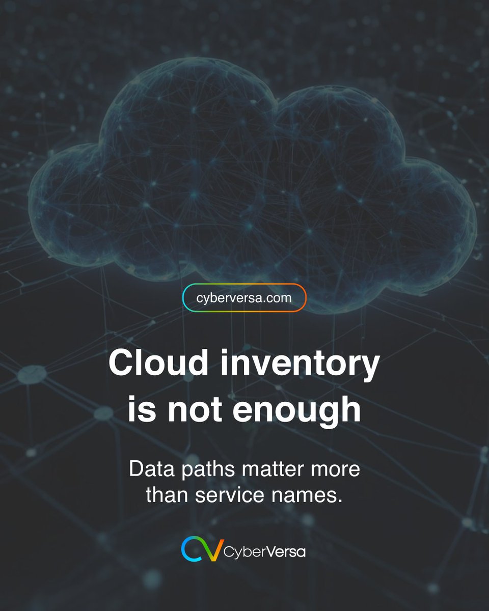 CyberVersa's tweet photo. A list of cloud services is useful, but it does not show where data actually moves. 🛰️ Blind spots usually live in integrations, tokens, and shared permissions. Map the paths and owners, then keep it current with change reviews. 🗺️ #SaaSSecurity #ShadowIT #CyberVersa https://t.co/VWdUxoC1DZ