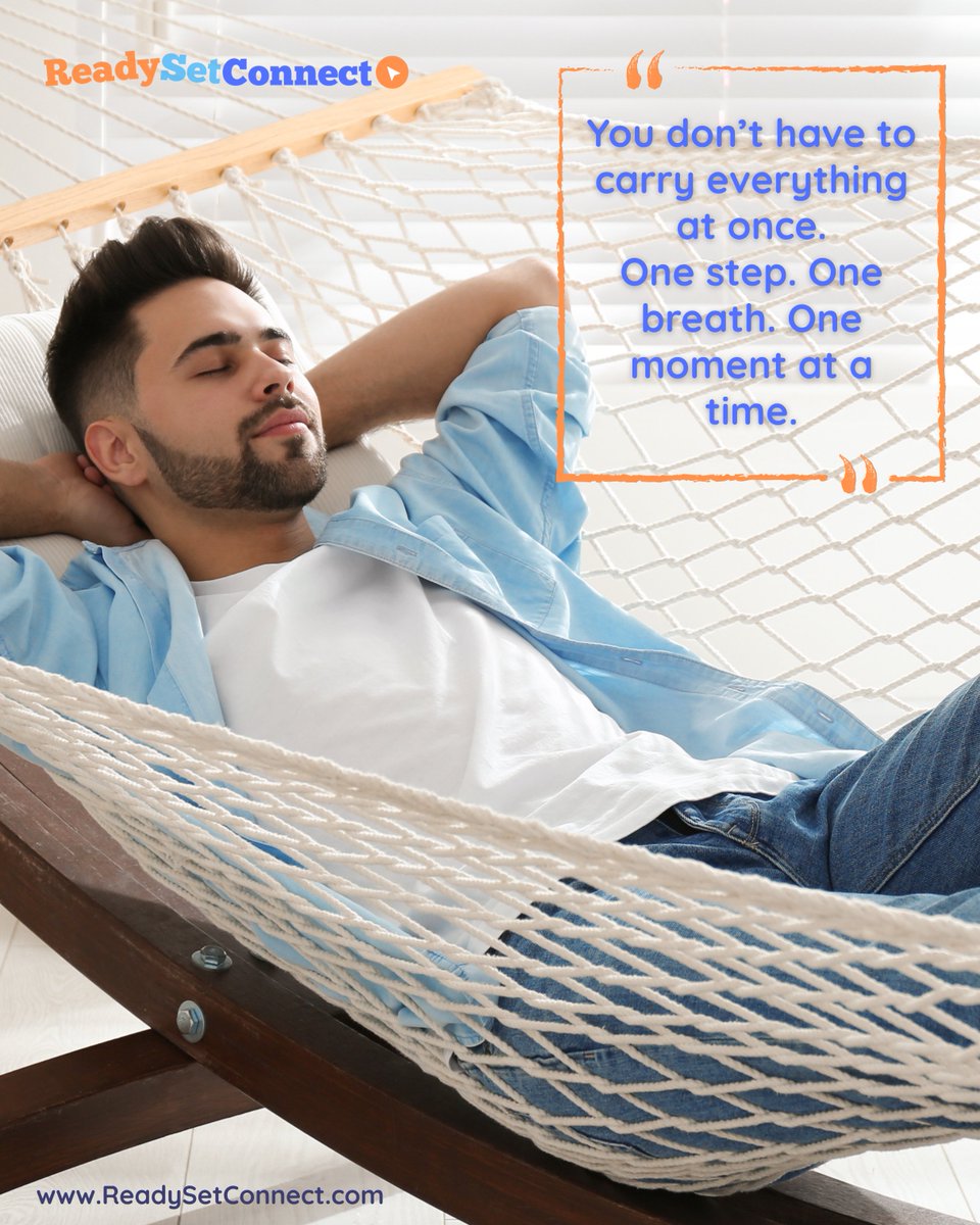 set_connect's tweet photo. You don’t have to carry everything at once.
One step. One breath. One moment at a time.

✨ I am allowed to rest. I am allowed to begin again.

#MentalHealthMatters #DailyAffirmation #GiveYourselfGrace https://t.co/uk2jaqBfkg