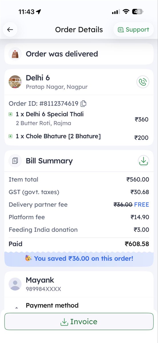 mayanktyagi2's tweet photo. @zomatocare Hi team the order I’d is there in  the below Photograph https://t.co/22UnQMm2sk