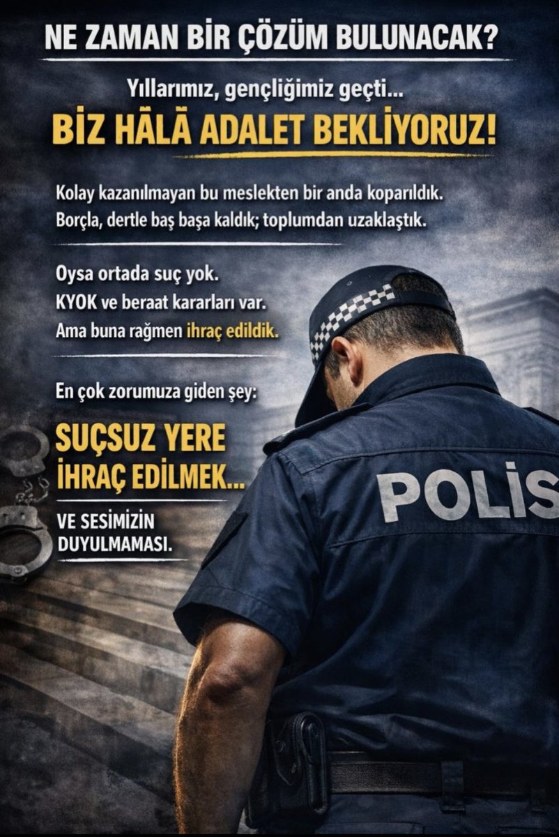 MuzafferER37534's tweet photo. Bir insanın yıllarca verdiği emeği, bir itirafçının tutarsız ve uydurma "kodları" ile elinden alamazsınız. 375 sayılı KHK/35. Madde ile yapılan hukuksuz ihraçlar vicdanları yaralamaya devam ediyor. Adalet istiyoruz! ⚖️❗

#SonSözAİHMden https://t.co/BYo8ln9mkD