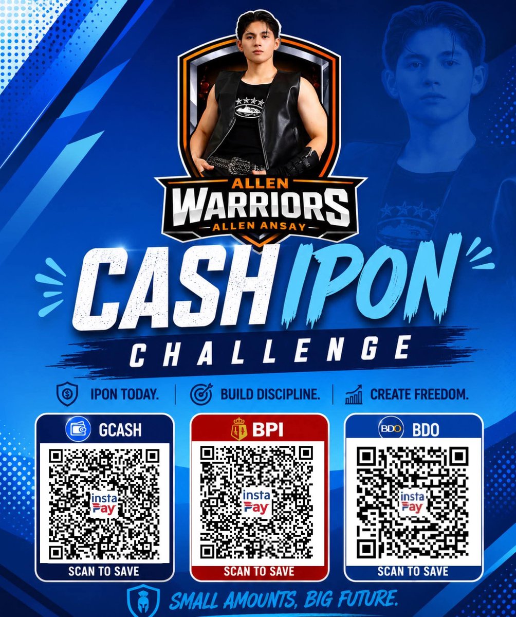 AllenWarriorsPH's tweet photo. Hello Allen Warriors! 💙

We’re excited to share that we’re starting our IPON Challenge today for Allen’s future projects. This is our way of showing support and teamwork while having fun together. https://t.co/DjwNxCTeDL