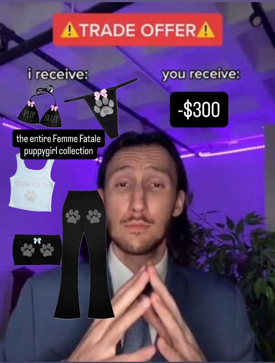 Aria_Eisley's tweet photo. woof! I’ve made you an offer you can’t ruffuse!

(This isn’t even half of @femmefataleLA collection btw) https://t.co/R2KbcdHxXD