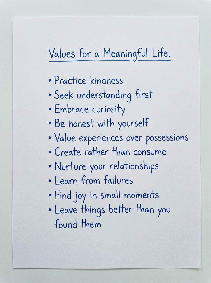 Small values shape a meaningful life.