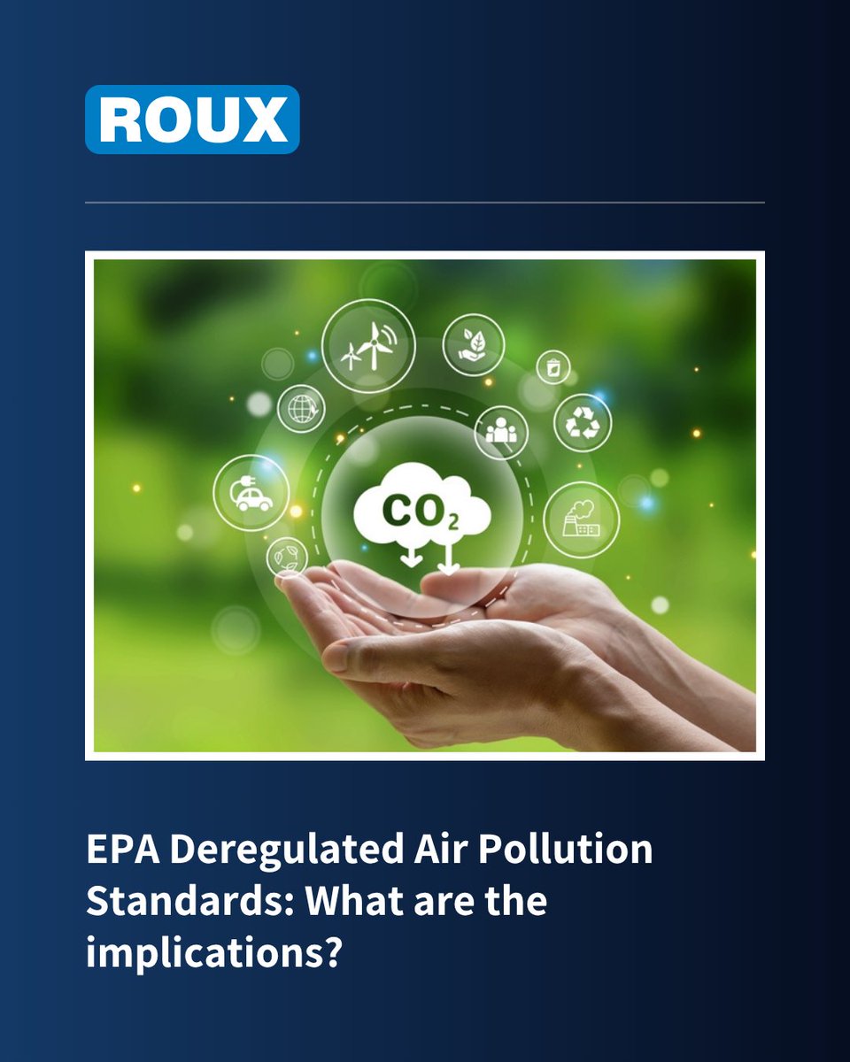 RouxAssociates's tweet photo. The EPA repeal of GHG emission standards for vehicles has the potential to expand outside transportation and impact industries that have stationary air emissions, such as industrial and manufacturing facilities.

https://t.co/bagZVL2OWG https://t.co/UrfxQtBOLp
