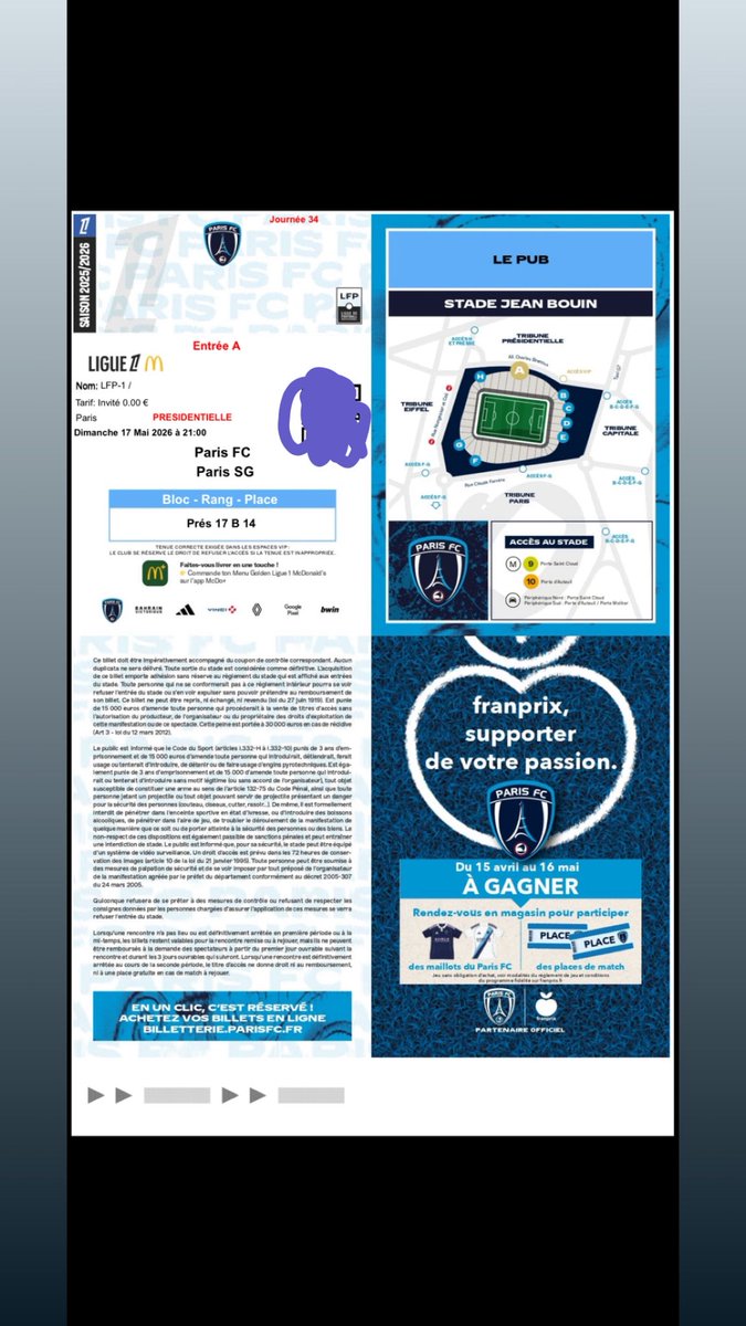 iKizaa's tweet photo. J’ai 2 place pour PFC PSG en place VIP présidentiel je sais pas quel prix je les fait partir mais je peux pas du tout y aller donc svp proposer votre prix, 0 arnaque j’ai toute les preuves je les ai gagné avec la tournée e-ligue1 #PSG #PSGBilleterie #PFCPSG https://t.co/XpagYrBcvr