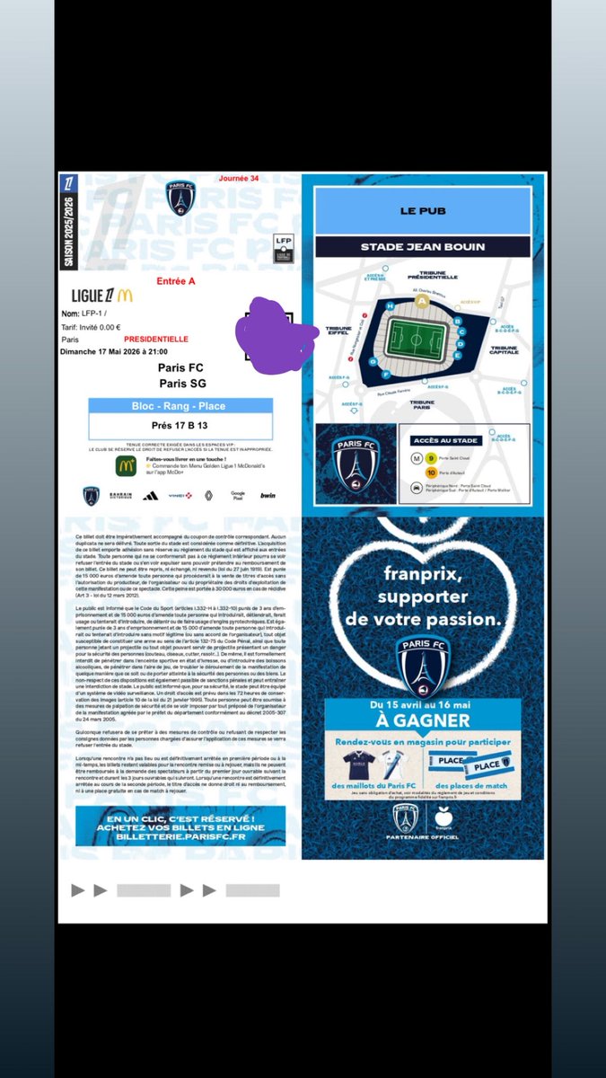 iKizaa's tweet photo. J’ai 2 place pour PFC PSG en place VIP présidentiel je sais pas quel prix je les fait partir mais je peux pas du tout y aller donc svp proposer votre prix, 0 arnaque j’ai toute les preuves je les ai gagné avec la tournée e-ligue1 #PSG #PSGBilleterie #PFCPSG https://t.co/XpagYrBcvr