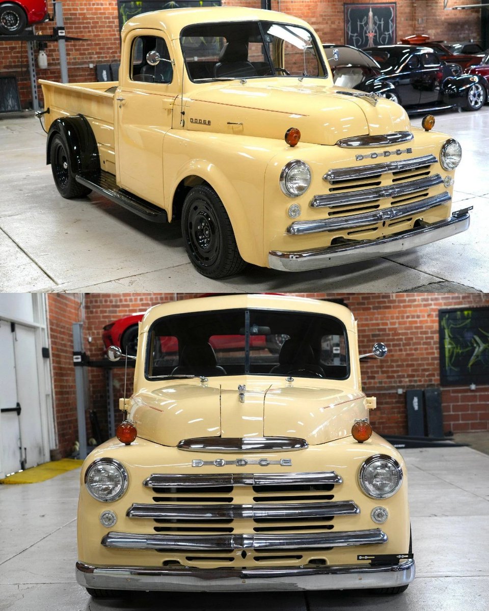 HemmingsNews's tweet photo. A 1950 Dodge B-2 Pickup with a HEMI V8 swap, NAG1 5-speed automatic, and modern drivability upgrades.
ABS, traction control, and classic styling in one build.
Make An Offer at https://t.co/GfZzvyFZ5e!
#Hemmings #HemmingsFinds #DodgePickup1950 #HemiPowered #CustomTruck https://t.co/CRmZgwQtDN