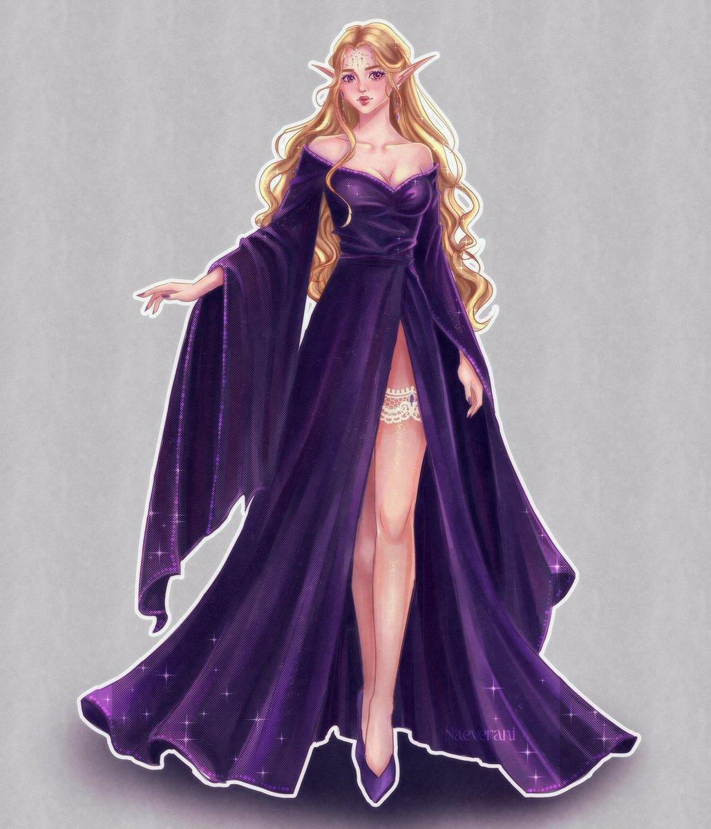 naeverani's tweet photo. My elf oc 
Still figuring out this app but excited to share my art here✨
 #originalcharacter #fantasyart https://t.co/4Q4QJEnCUe