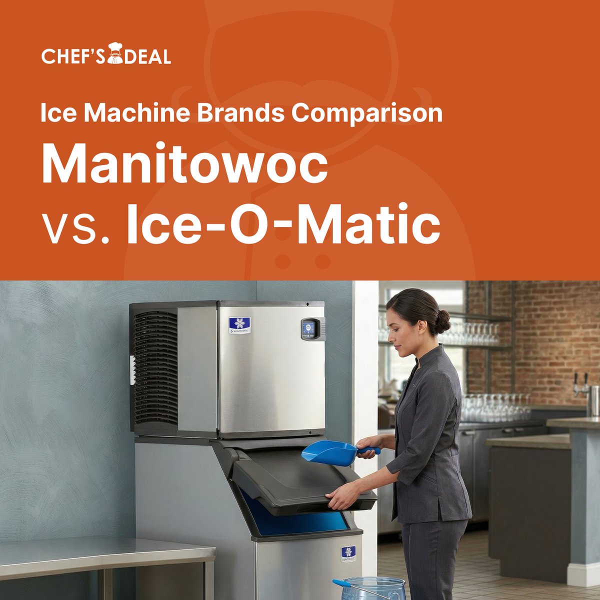 chefsdeal's tweet photo. Manitowoc or Ice-O-Matic?
Two trusted commercial ice machine brands. Two different operational strengths. ❄️
See which system fits your kitchen workflow, maintenance needs, and production demands best.
Read now: https://t.co/ROchZIEfHF
#IceMachine #Manitowoc #IceOMatic https://t.co/W6KiAxdMJg