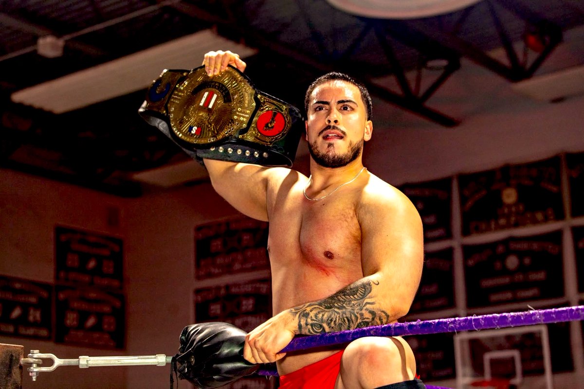WrestlingIWF's tweet photo. IWF American Champion Boriqua Pride Patrick Sanchez defeated The Spectacle Ezon Leverett to retain the title at I WILL NOT BREAK 🇵🇷🏆🇺🇸

📸: @biga614 https://t.co/BWdXSIdRyV