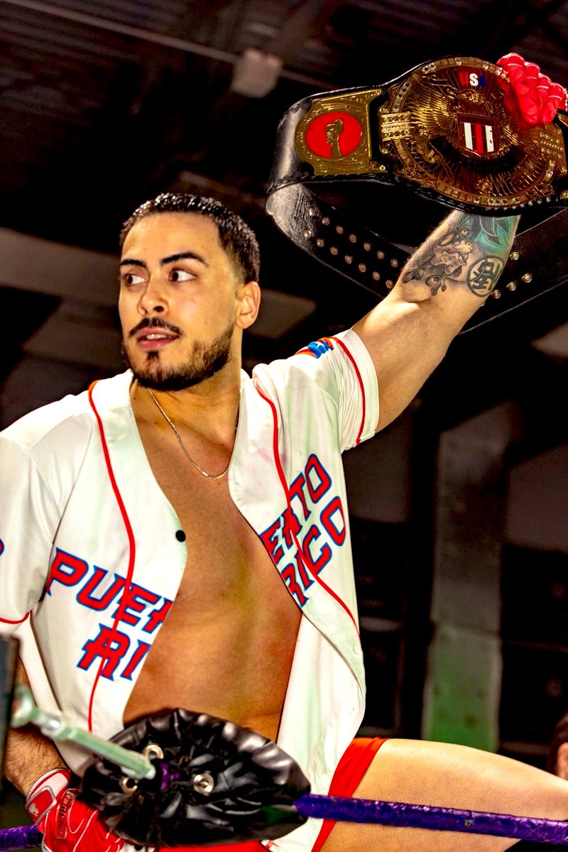 WrestlingIWF's tweet photo. IWF American Champion Boriqua Pride Patrick Sanchez defeated The Spectacle Ezon Leverett to retain the title at I WILL NOT BREAK 🇵🇷🏆🇺🇸

📸: @biga614 https://t.co/BWdXSIdRyV