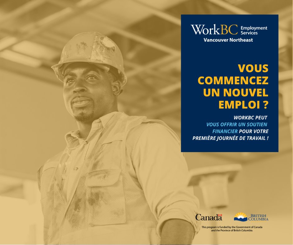 WorkBCVNE's tweet photo. 👷 Vous commencez un nouvel emploi mais vous vous inquiétez des coûts liés à l’équipement et aux fournitures ?

Nous comprenons ce défi et sommes là pour vous apporter un soutien financier. Contactez-nous dès aujourd’hui pour découvrir comment nous pouvons vous aider ! https://t.co/MZQc6ZXI2v