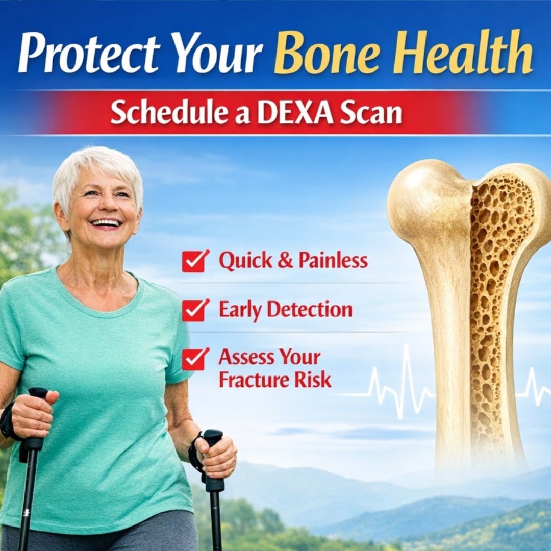 RushMemorial's tweet photo. During National Osteoporosis Month, we’re reminding you that bone loss can happen silently, but early detection makes a difference.
A DEXA scan is a simple, painless way to check your bone health.
You can get this screening at RMH Imaging.
Call 765-932-7556 to schedule. https://t.co/r5dORXW67N