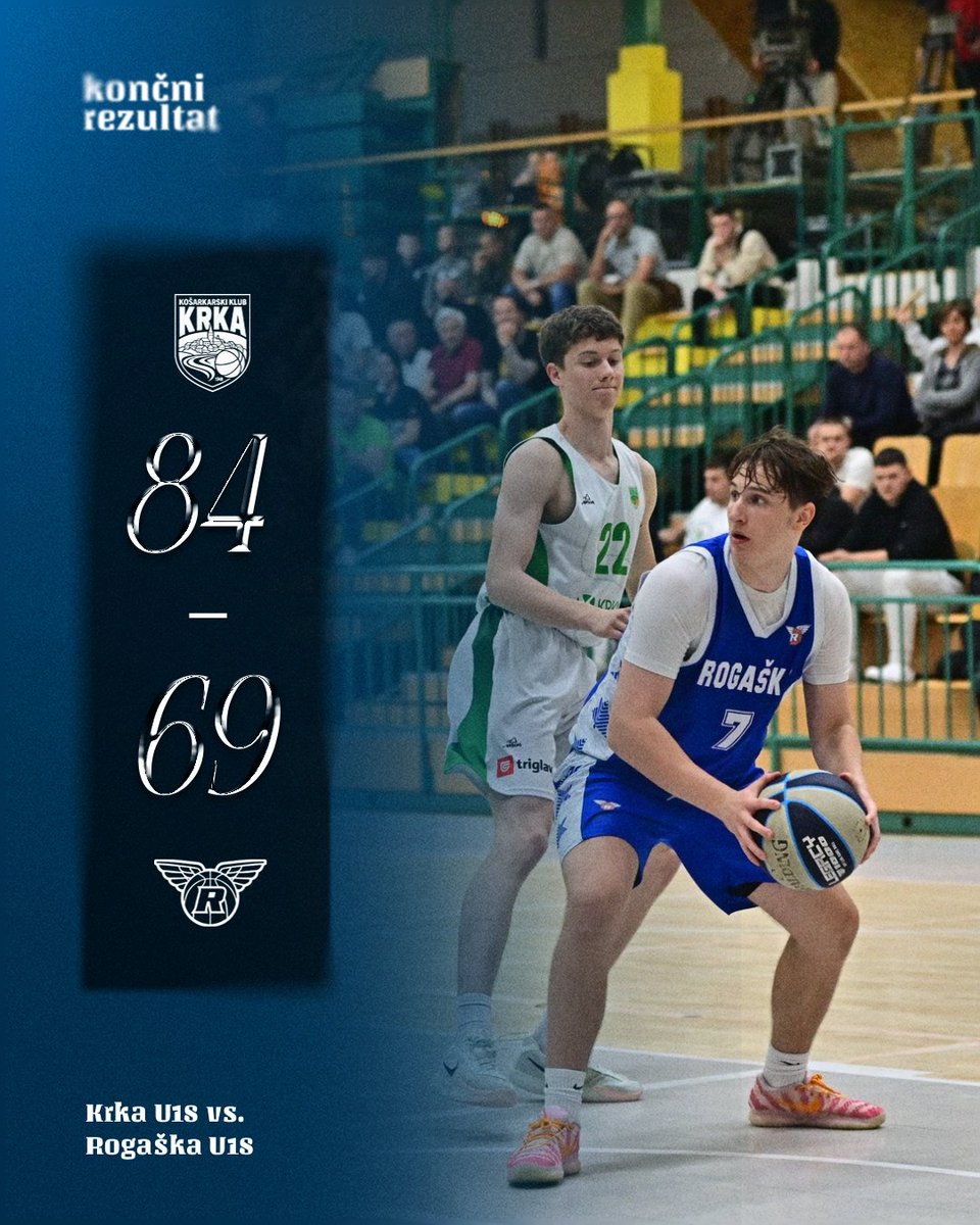 kkrogaska's tweet photo. U18 ekipa Rogaške je v četrtfinalu zaključnega turnirja morala priznati premoč domači Krki.

Kljub porazu fantom iskrene čestitke za borbenost, predanost in vse prikazano skozi celotno sezono! https://t.co/MTfCVZSMbr