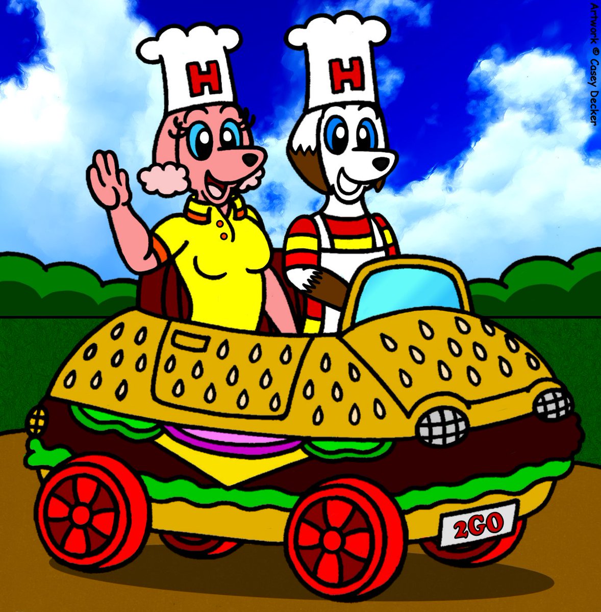 CoolCSD1986's tweet photo. Here is a picture that I did of my OCs, Peter Pepper and his girlfriend Paula Paprika, going for a ride in the BurgerMobile together. Enjoy! ๐โค๏ธ๐ #Anthro #Furry #AnthroArt #FurryArt #OriginalCharacters #Dogs #Hamburger #BurgerMobile #FurryFandom #OriginalStyle #FurryOCs #NoAI https://t.co/DYXDDBaaYm