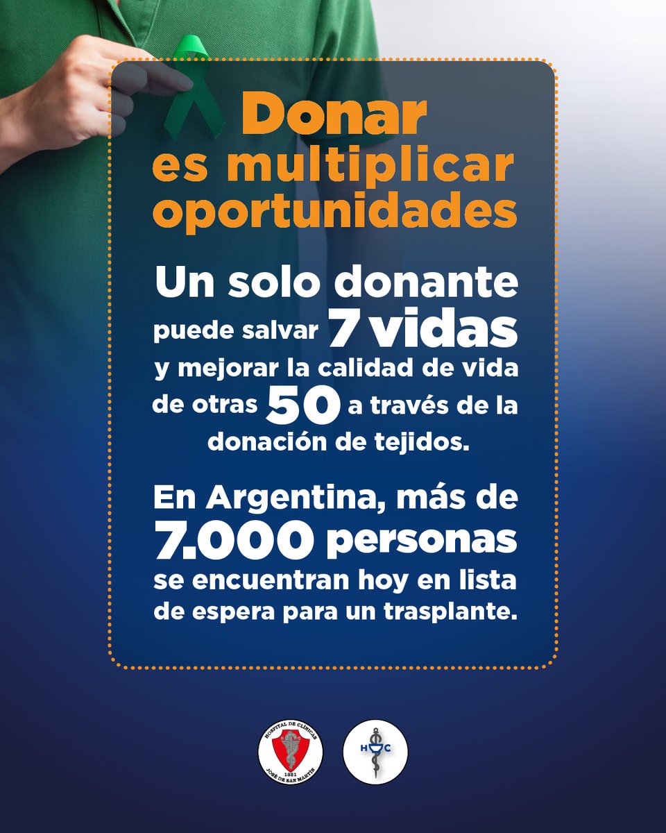 amhclinicas's tweet photo. 30 de mayo - Día Nacional de la Donación de Órganos y Tejidos

Que tu decisión no quede en duda. Donar órganos salva vidas.

Para más información visitá: https://t.co/U311RaGGeg https://t.co/6S5a3tyi5I
