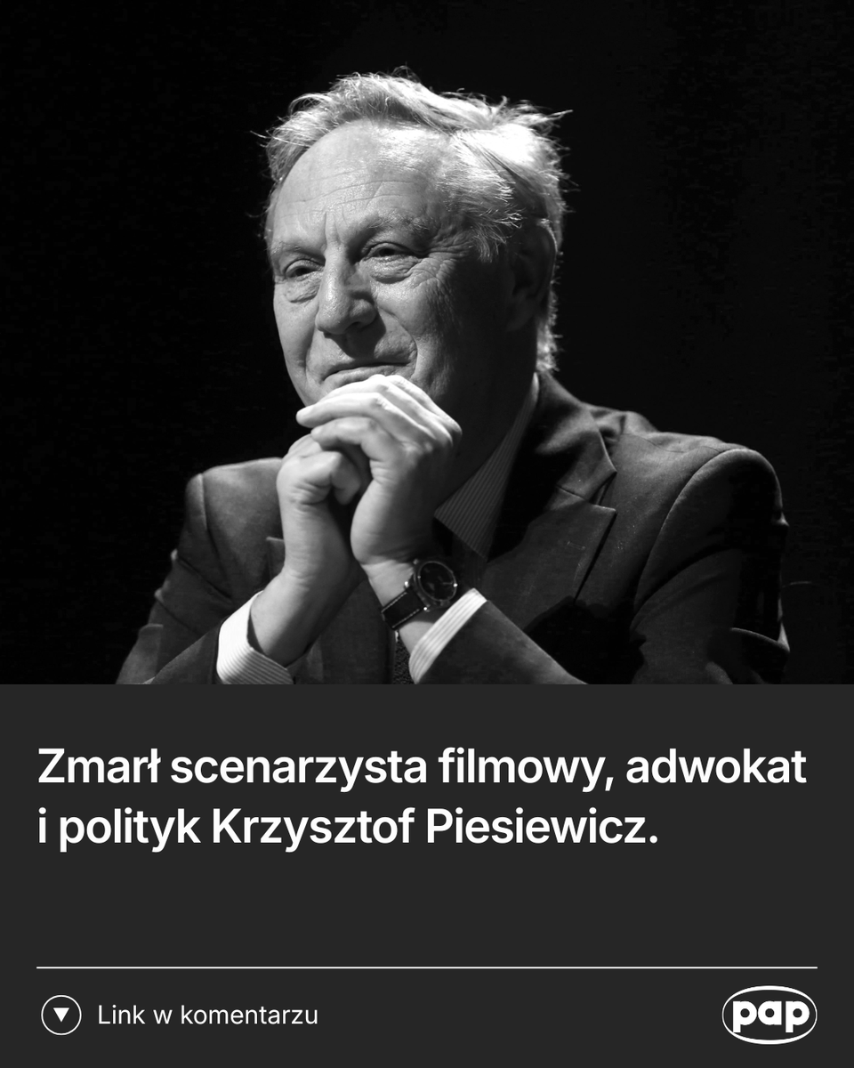 PAPinformacje's tweet photo. W wieku 80 lat zmarł scenarzysta filmowy, współautor scenariuszy do 17 filmów Krzysztofa Kieślowskiego, prawnik i polityk Krzysztof Piesiewicz. #PAPinformacje https://t.co/YzMPjLqER0