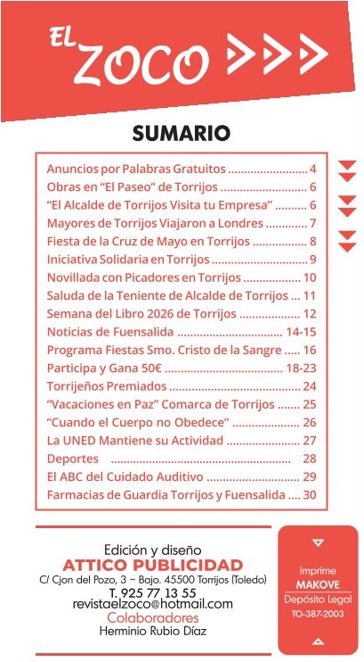 ElZoco_Attico's tweet photo. Mayo 2026. SUMARIO https://t.co/0IyRic7u4v