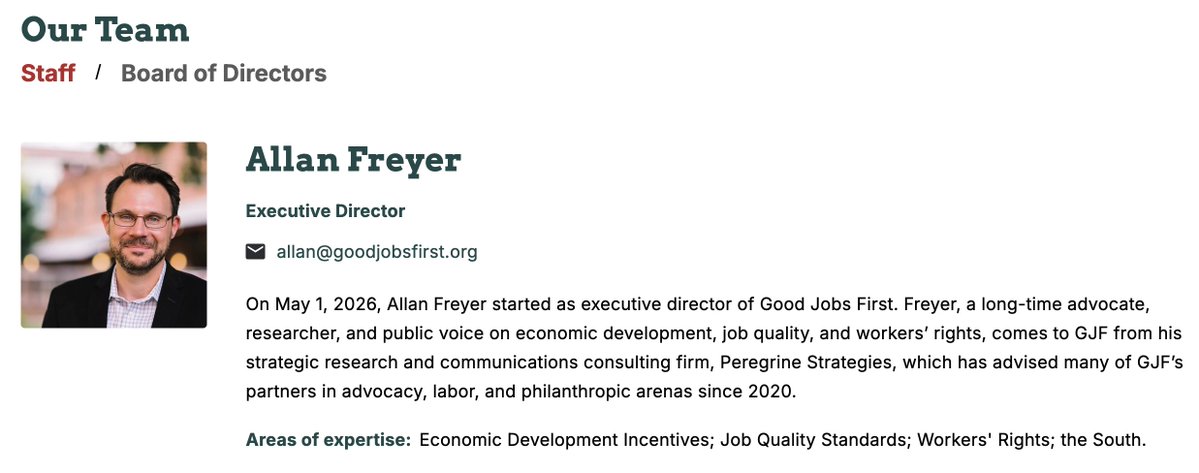 Good Jobs First tweet media