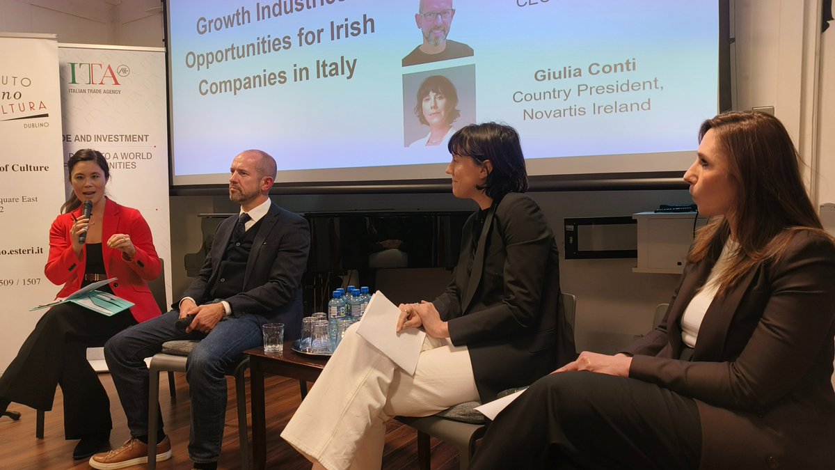 ITALondon_'s tweet photo. Today @ITALondon_ is launching its first #FDI event in Dublin in collaboration with the Embassy of Italy in Dublin and the Italian Institute of culture. An insightful night to discover why Italy matters for Irish companies. 

#FDI #Businessgrowth #R&amp;D #industrialdevelopment https://t.co/ysUVTPmT1m