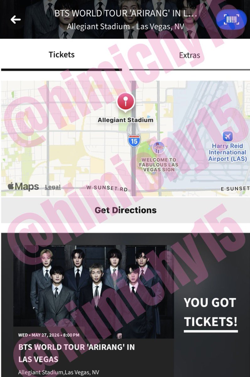 himichy15's tweet photo. I’m selling my ticket for BTS WORLD TOUR 'ARIRANG' IN LAS VEGAS
Allegiant Stadium - Las Vegas, NV
For Wednesday May 27 
I will be selling it cuz my friend and I got tickets together on May 28 
I’ll sell it for $350 DM ME
#BTS_ARİRANG #bts_worldtour_arirang https://t.co/KoFFsqmxiP