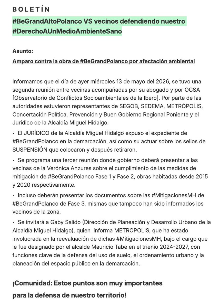 11300 Observatorio Vecinal Verónica Anzures Cuadte tweet media