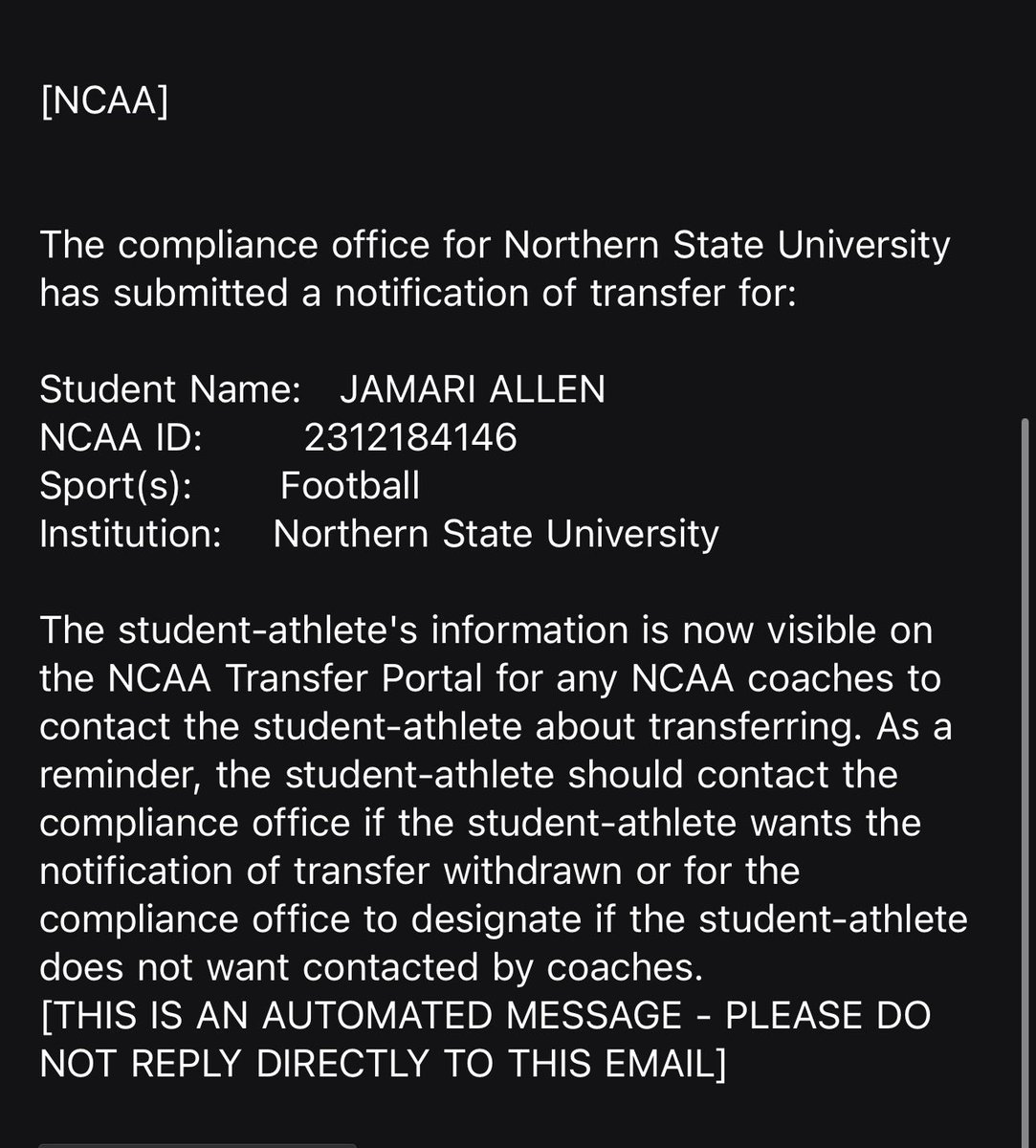 JamariRAllen's tweet photo. Thank you to all of the coaches who have followed me, reached out, and set up phone calls with me. I'm looking forward to making more connections, learning about your program and finding my next football family.

Transfer Safety 
6ft 205lb
4 years of eligibility https://t.co/lbjMqn2BNB