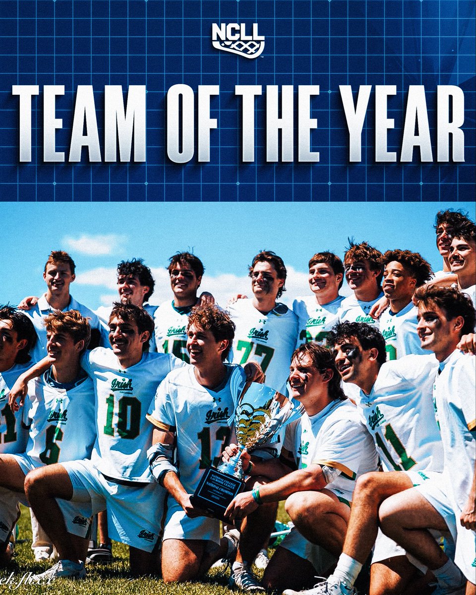 NCLLax's tweet photo. Division I Team of the Year:
Notre Dame #2026NationalChampion &amp; undefeated https://t.co/W0OeSZvaEj