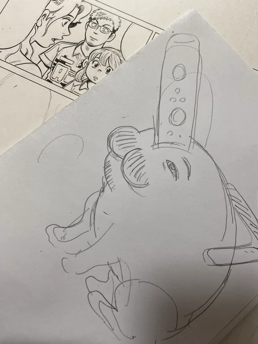 仕事中、何か描いてた。 