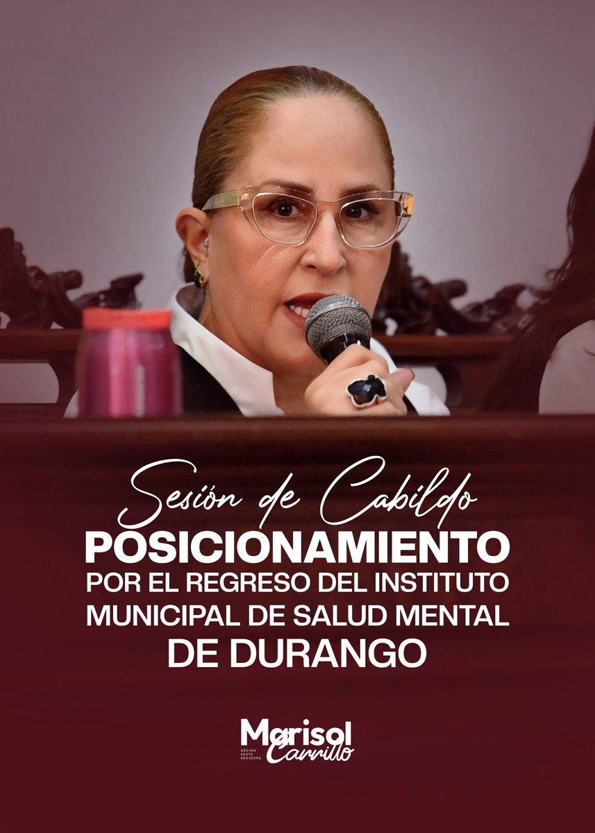 Marisol_CaQu's tweet photo. En #SesiónDeCabildo, me pronuncié por el regreso del Instituto Municipal de #SaludMental de #Durango 🙋🏻‍♀️

Debido a la dolorosa realidad de duranguenses que enfrentan ansiedad, depresión, estrés, agotamiento emocional y, en los casos más graves pensamientos suicidas; https://t.co/3Lyr6tX6xL