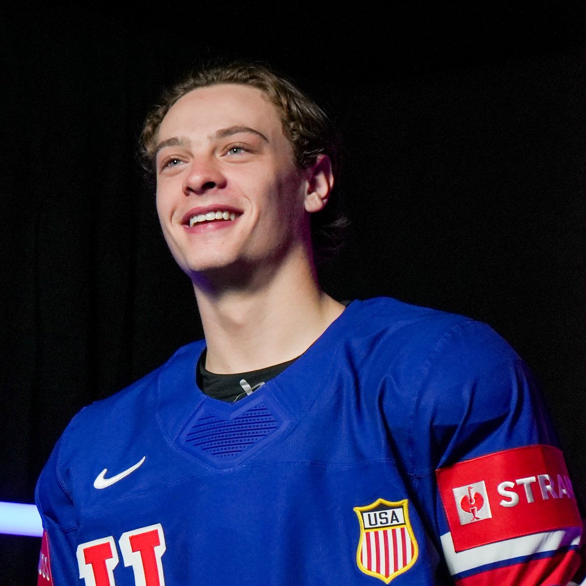 usahockey's tweet photo. Cheesin' for game day tomorrow 😁 #MensWorlds https://t.co/mTBGLfg9R2