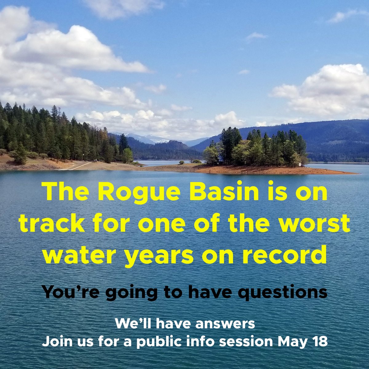 PortlandCorps's tweet photo. Exceptionally low rainfall and snowpack have resulted in drought conditions for Lost Creek and Applegate lakes, creating challenges for refilling the reservoirs ahead of the summer recreation season.

More info/details to join one of our public meetings: https://t.co/qVxuM08XsU https://t.co/xkjstTNO11
