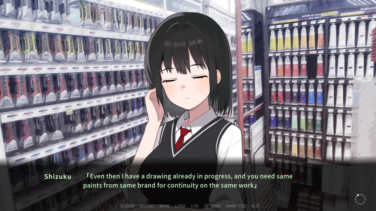DOTG2024's tweet photo. Is it a bad sign if she starts explaining which paint brand you need to buy on the first date?
#visualnovel https://t.co/SpjPiJtxQw