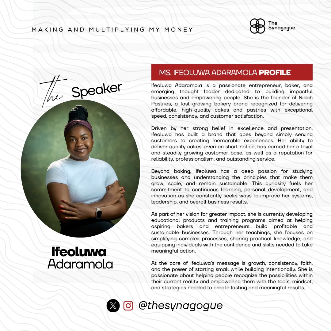 Thesynagogue_'s tweet photo. Building a profitable business starts with understanding your numbers 📉
See you at the Telegram Live with @ifeoluwa_cox this Saturday 

#TheSynagogue #2026Vision #MakingAndMultiplyingMyMoney
#Leadership
#BusinessAndCareer https://t.co/oEveIW0Lb9