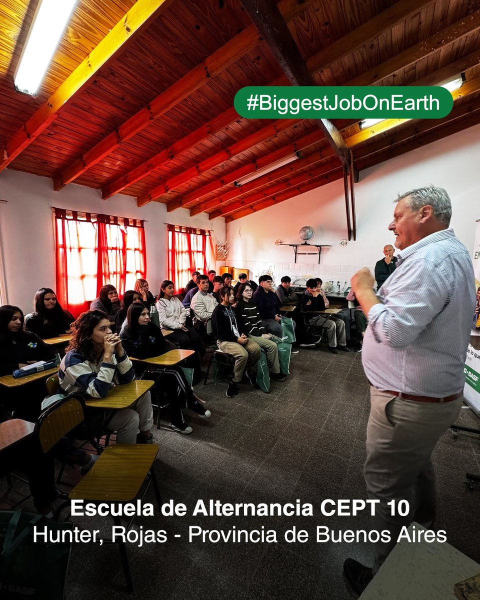BASF_Agro_ARG's tweet photo. ¡Seguimos llevando el campo a la escuela! 🏫🌱 ​
​
Nuevas jornadas de charlas "El agro en tu vida", la iniciativa de BASF para que los jóvenes descubran que muchas cosas que los rodea, nace de una semilla. Y que el AGRO es un trabajo valioso para todos. https://t.co/XhCn9O7mjC