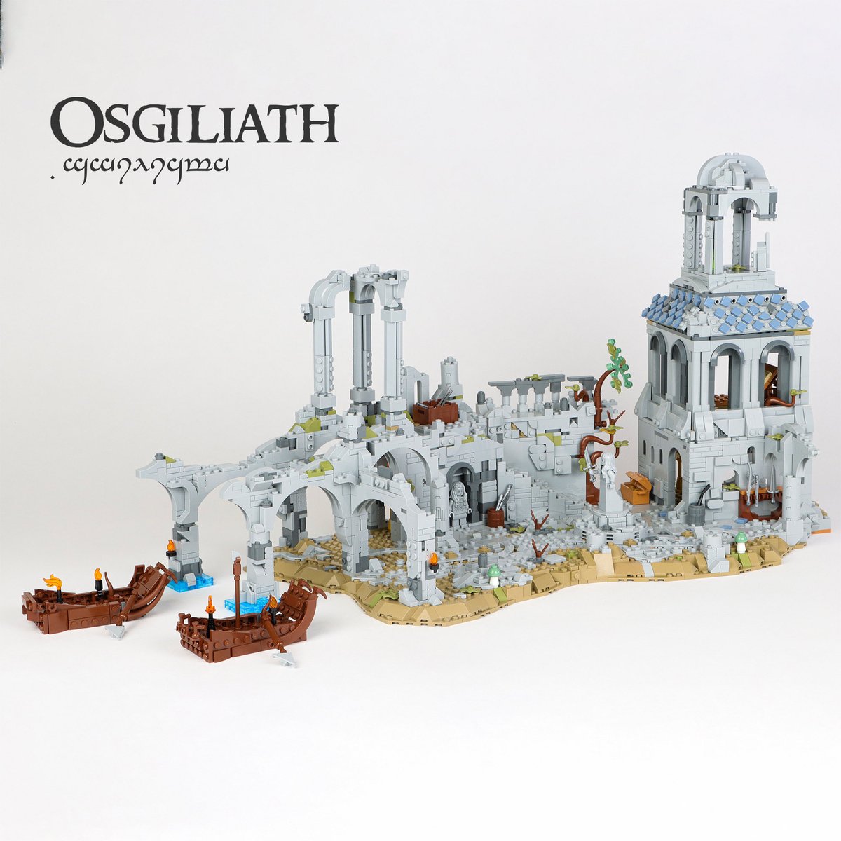 FirstOrderLego's tweet photo. I rebuilt my LEGO Rivendell set into Osgiliath just in time for the new Minas Tirith LEGO set :D @LEGO_Group #lego #lordoftherings #minastirith #osgiliath #legolordoftherings https://t.co/XyZSfwenbY