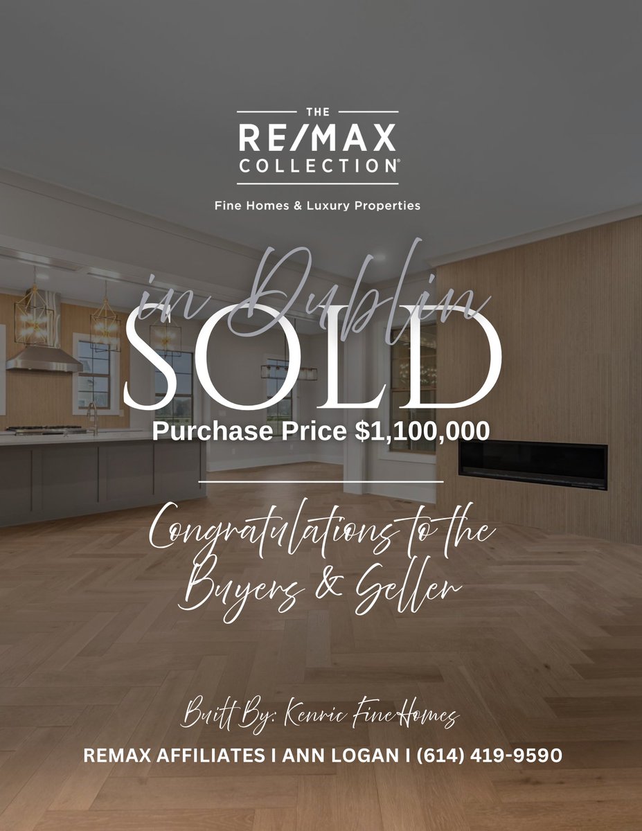 AnnLoganRealtor's tweet photo. Showcasing exquisite finishes throughout and located in the sought-after Oak Park community in Dublin. We hope Dave &amp; Megan enjoy their new home for many years to come!

Ann Logan, REALTOR®
REMAX Affiliates

#DublinOhio #KenricFineHomes #LuxuryHomes #RemaxOhio #DublinSchools https://t.co/hTZgzFtFj9