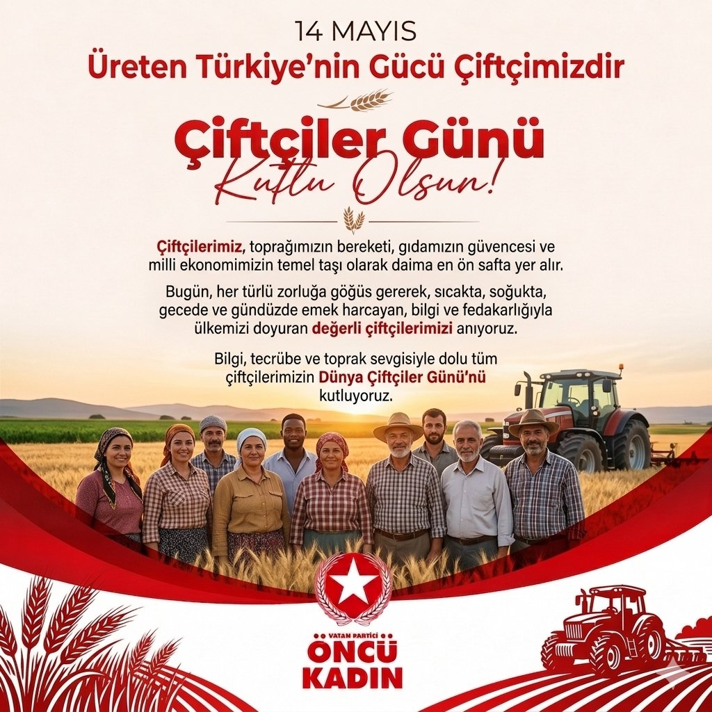oncukadinvp's tweet photo. Üreten Türkiye’nin Gücü Çiftçimizdir
Çiftçiler Günü Kutlu Olsun! https://t.co/69GaQ6S06k