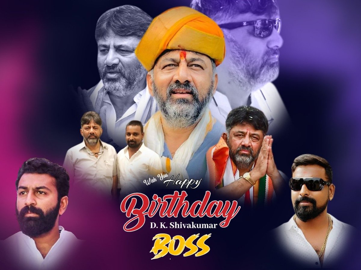 ArunRed33874334's tweet photo. Heartiest Birthday wishes to my Leader, dynamic @INCKarnataka (KPCC) President &amp; Deputy Chief Minister of Karnataka Shri @DKShivakumar ji ✨️🎂❤️💐
✨️🎊Wishing Sir the best of health &amp; happiness and more Success &amp; Power to serve the People of Karnataka 🙏🏻🎊 https://t.co/n7oLu5e2N2